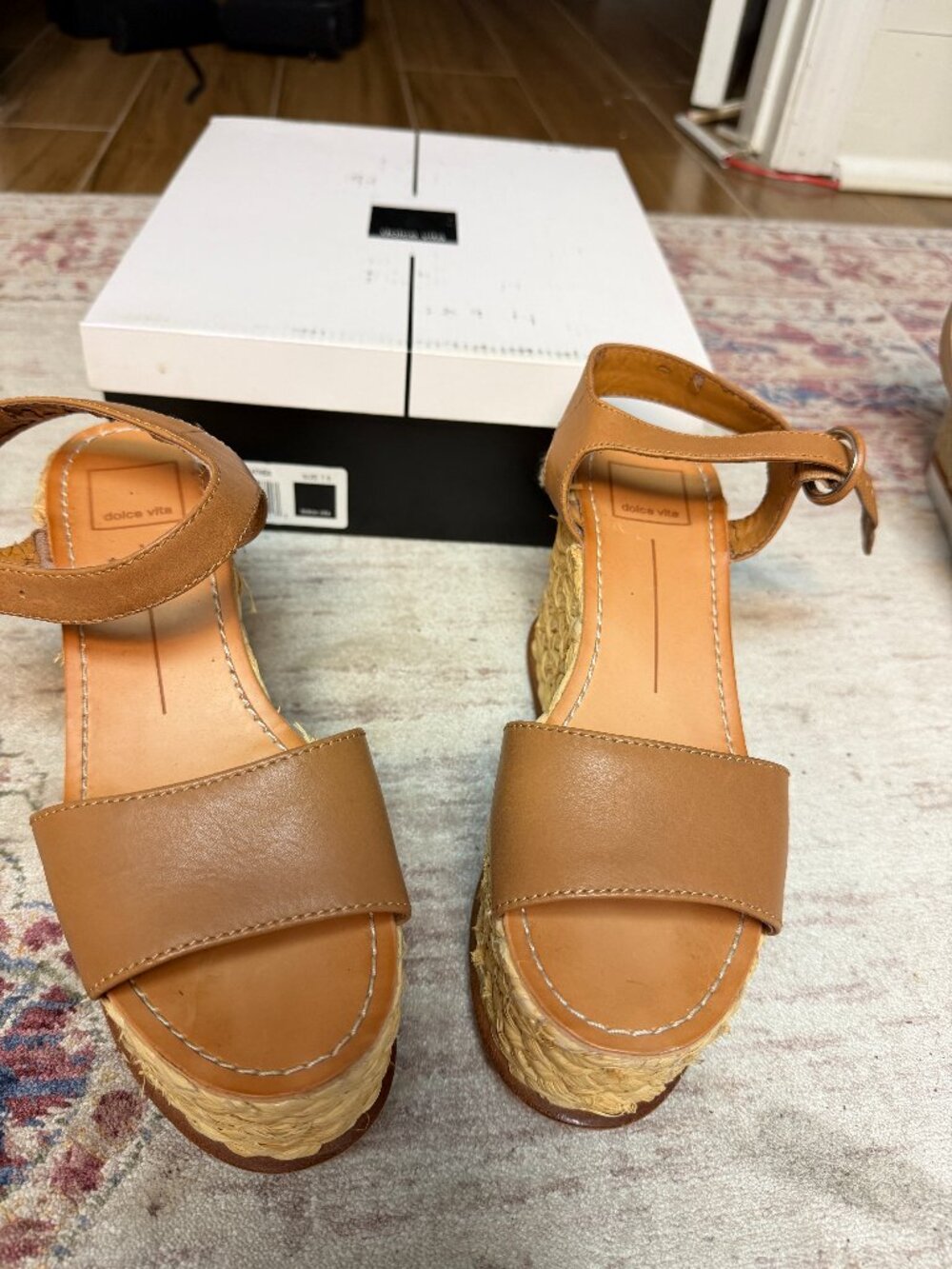 Dolce Vita Dane Women's Alita Ankle Strap Espadrille Wedge Sandals-Size 7.5